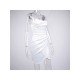 Ladies White Strapless Strapless Party Dresses