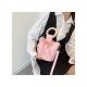  PU Bow Pure Color Bucket Bag For Women