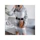  Casual Turtleneck Plaid Knitted Women's Dress