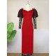  Light Mature Lace Patchwork Women's Long Dress