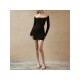  2022 Sexy Backless Off Shoulder Women's Short Dress