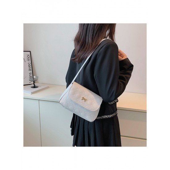  Fashion Rhombus Lattice Pure Color Women's Bags