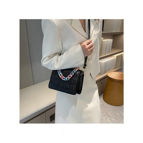 Casual Big Chain White Shoulder Bags