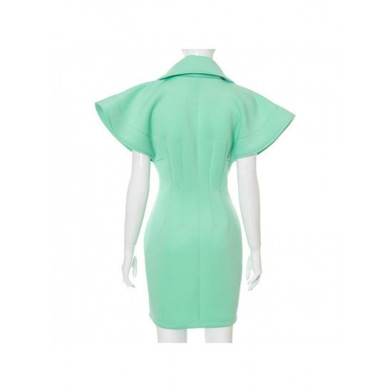  Pure Color Short Sleeve Women's Jacket