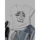 Street Graphic White T Shirts For Women