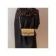 Trendy Black Rhombus Lattice Twist Lock Chain Shoulder Bags