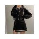  American Street Stand Collar Baseball Jacket For Women