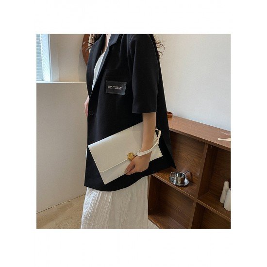 Black Pure Color Simple Clutch Bags