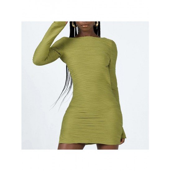  Sexy Backless Pure Color Women's Short Dress