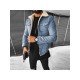 Winter Black Solid Men Denim Coats