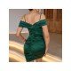  Sexy Pure Color Backless Women's Short Dress