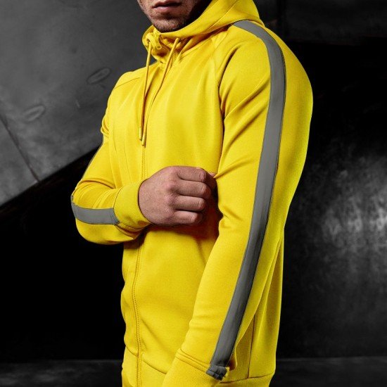  Men's Leisure Sports Hooded Zipper Two-Piece Set