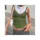 Summer Sleeveless Green Tank Tops For Women