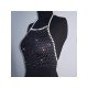  Diamond Patchwork Faux Pearl Hollow Out Body Chin