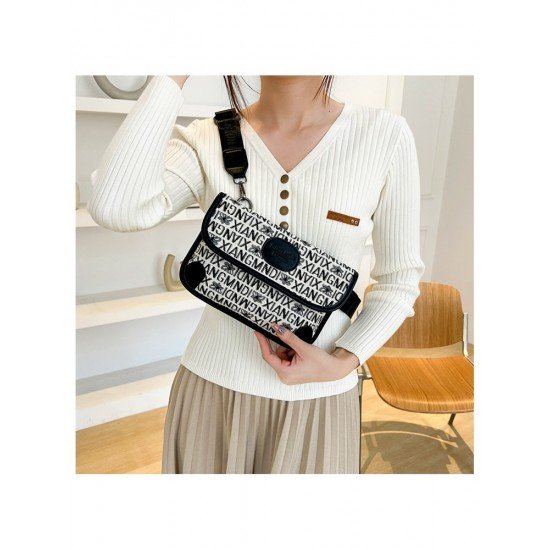  2022 PU Letter Embroidery Women's Shoulder Bags