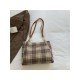 Black Canvas Plaid Ladies Tote Bags