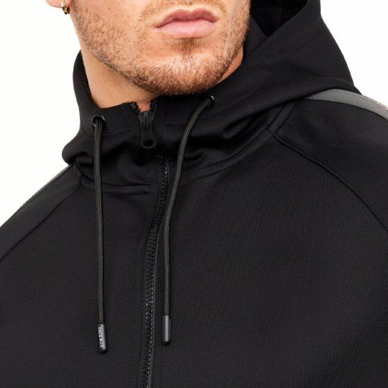  Men's Leisure Sports Hooded Zipper Two-Piece Set