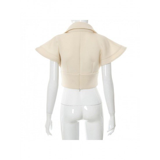 Trendy Pure Color Stand Collar Jacket For Women