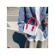  PU Contrast Color Shoulder Bag For Women