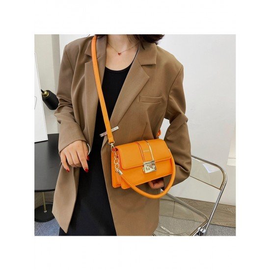  Pure Color Messenger Bag For Women