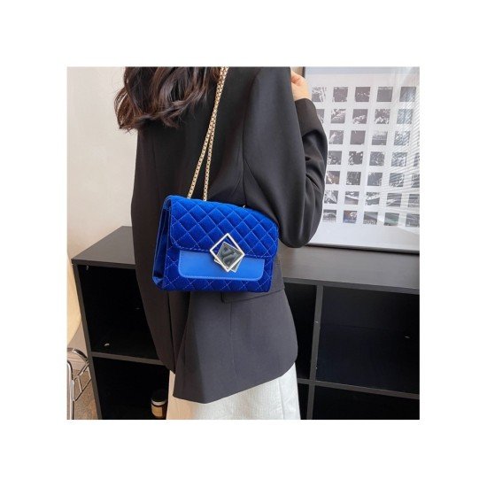 Ladies Street Rhombus Lattice Chain Shoulder Bags