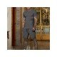  Pure Color Top And Pocket Shorts Men's Casual Suits