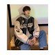  Fashion Letter Printing Contrast Color Men's Jacket