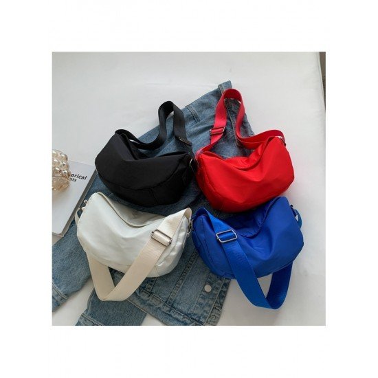 Casual Sports Solid Canvas Shoulder Bags