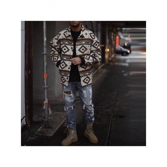 Streetwear Printed Men Jacket Coats