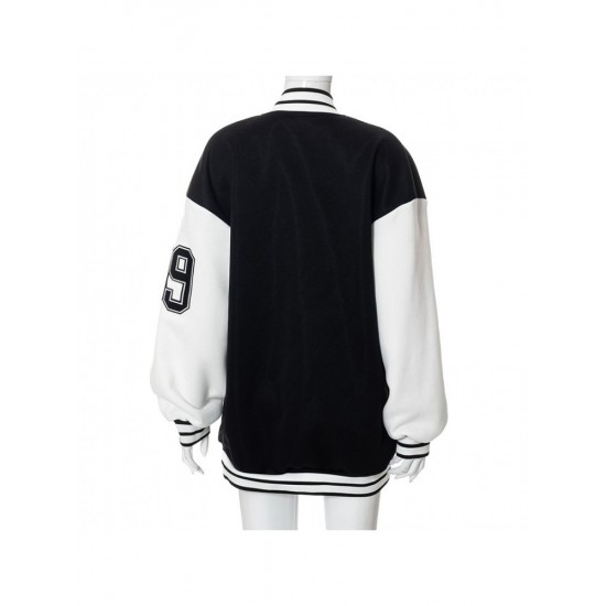  2022 Autumn Fashion Letter Contrast Color Baseball Jacket