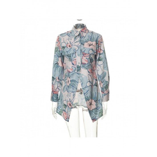  2022 Fall Casual Printing Women's Shirt Top