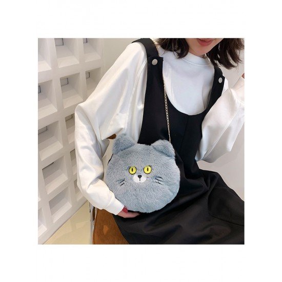 Cute Fluffy Cat Chain Shoulder Bags