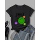 Smile Face Emoji Graphics T Shirts For Women