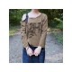  Cartoon Pattern Irregular Inclined Shoulder Ladies Tops