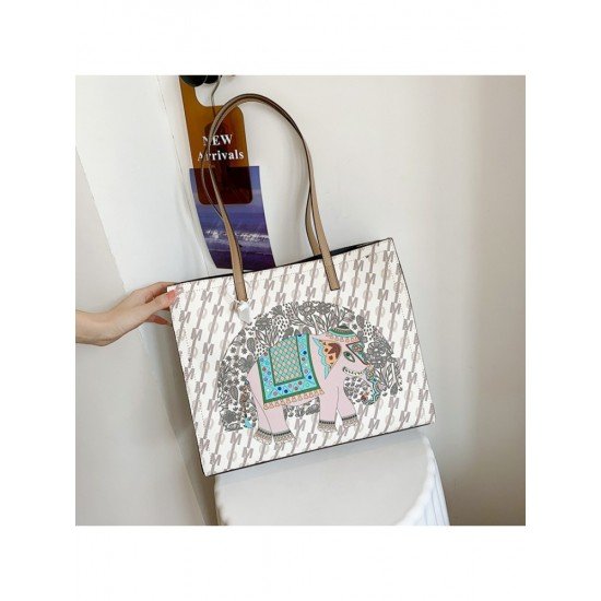 Street Printed College Tote Bags For Women