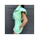  Pure Color Short Sleeve Women's Jacket