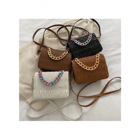 Casual Big Chain White Shoulder Bags