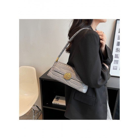  Fashion Crocodile Print PU Women's Bag