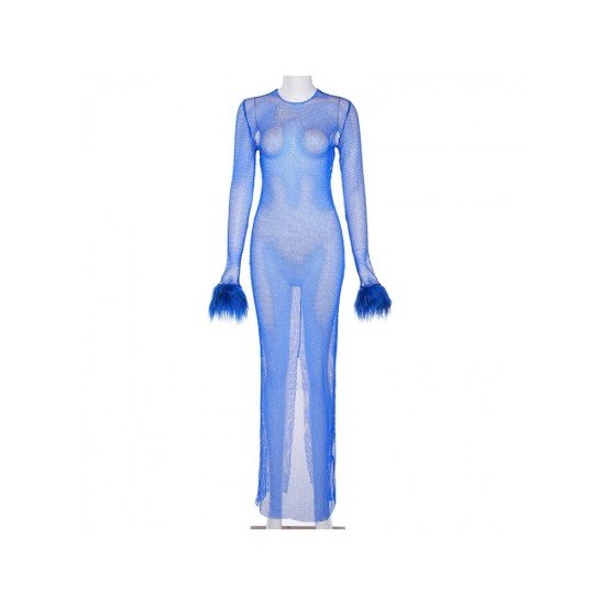 See Through Long Sleeve Maxi Dresses For Women