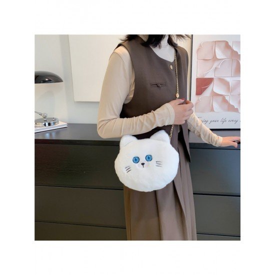 Cute Fluffy Cat Chain Shoulder Bags