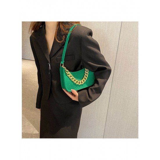  2022 New PU Pure Color Causal Underarm Bag