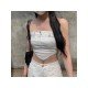  Summer 2022 Pure Color Backless Sleeveless Crop Vest