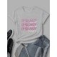 Casual Letter Printed Easy Matching T Shirts